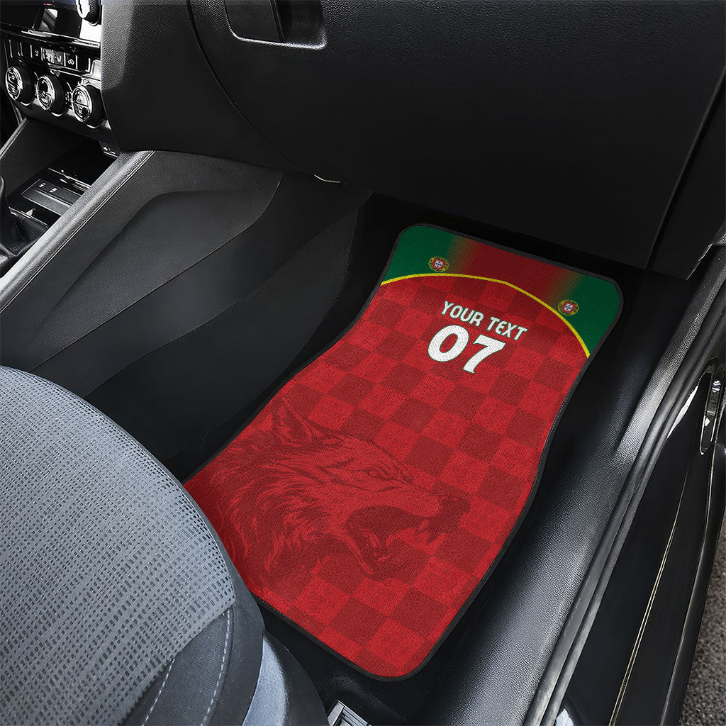 Portugal Rugby Custom Os Lobos Car Mats Bandeira das Quinas Inspired