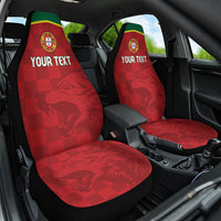 Portugal Rugby Custom Os Lobos Car Seat Cover Bandeira das Quinas Inspired