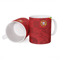 Portugal Rugby Custom Os Lobos Ceramic Mug Bandeira das Quinas Inspired
