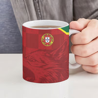 Portugal Rugby Custom Os Lobos Ceramic Mug Bandeira das Quinas Inspired