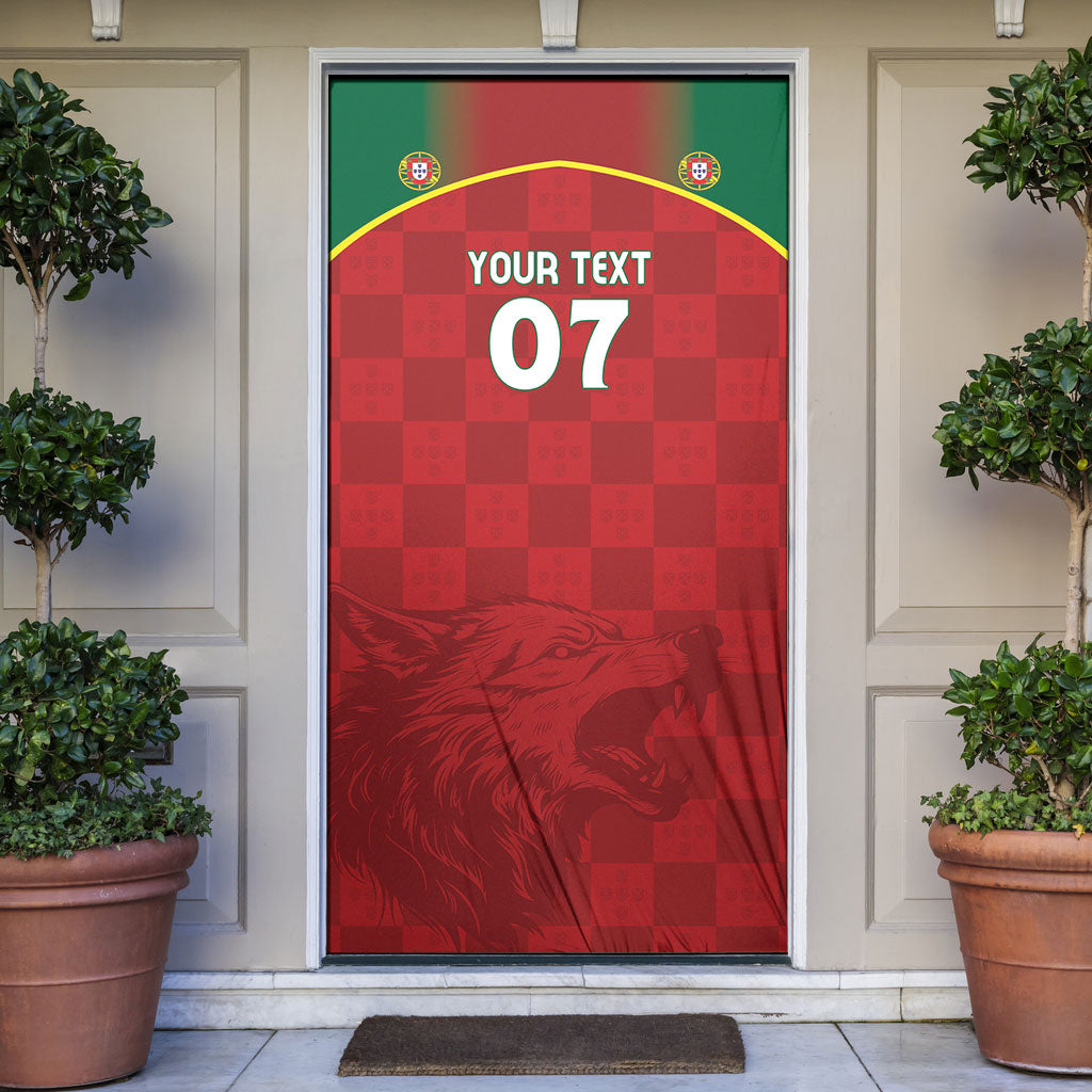 Portugal Rugby Custom Os Lobos Door Cover Bandeira das Quinas Inspired