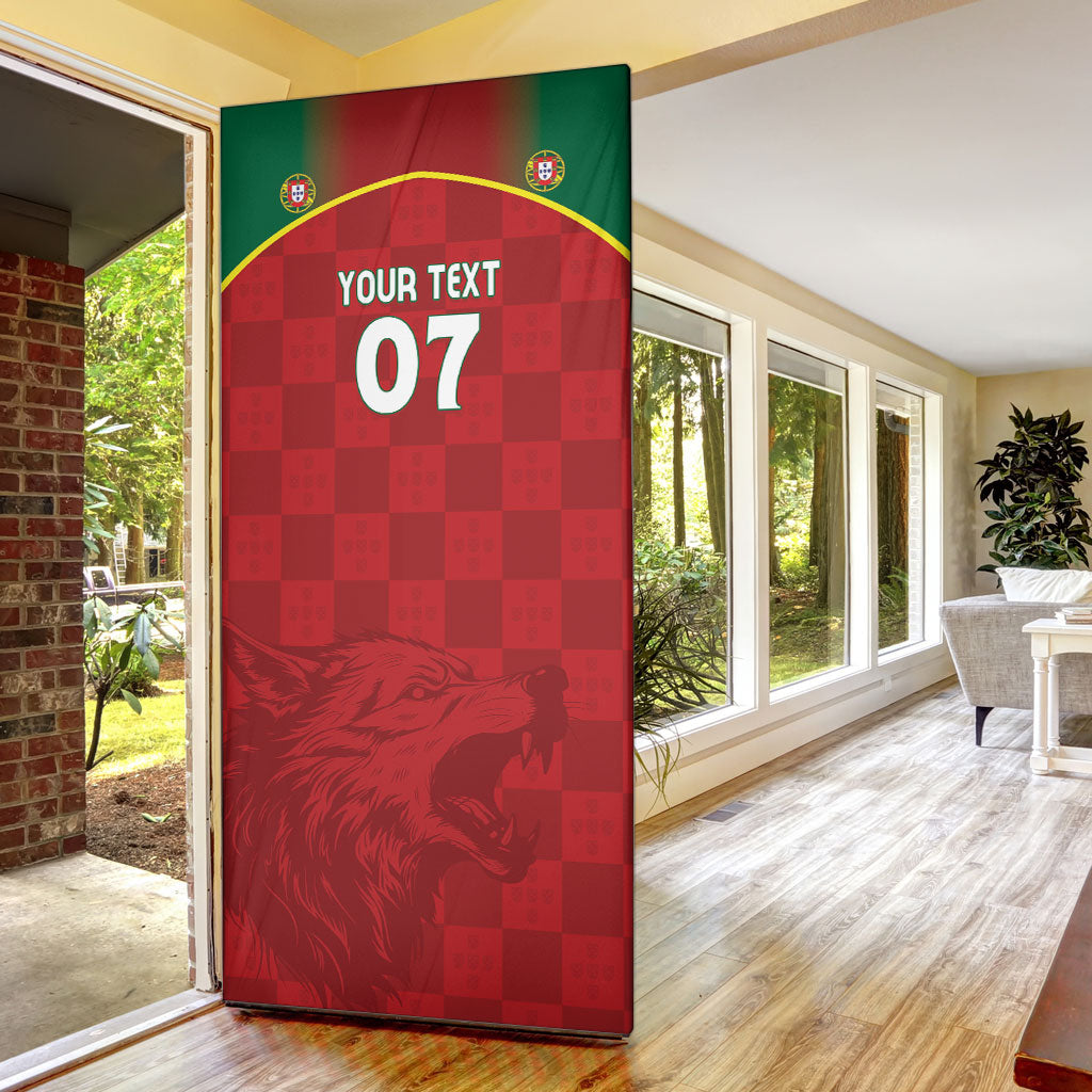 Portugal Rugby Custom Os Lobos Door Cover Bandeira das Quinas Inspired