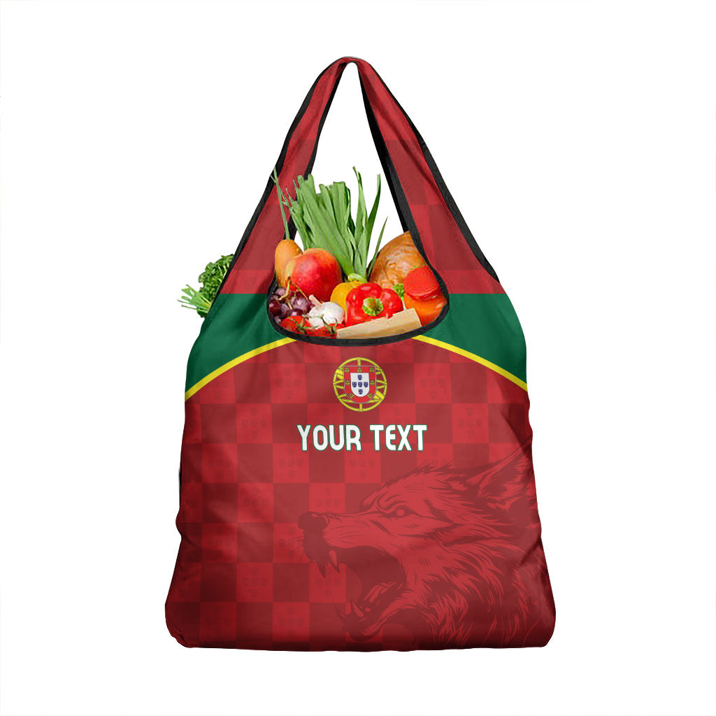 Portugal Rugby Custom Os Lobos Grocery Bag Bandeira das Quinas Inspired