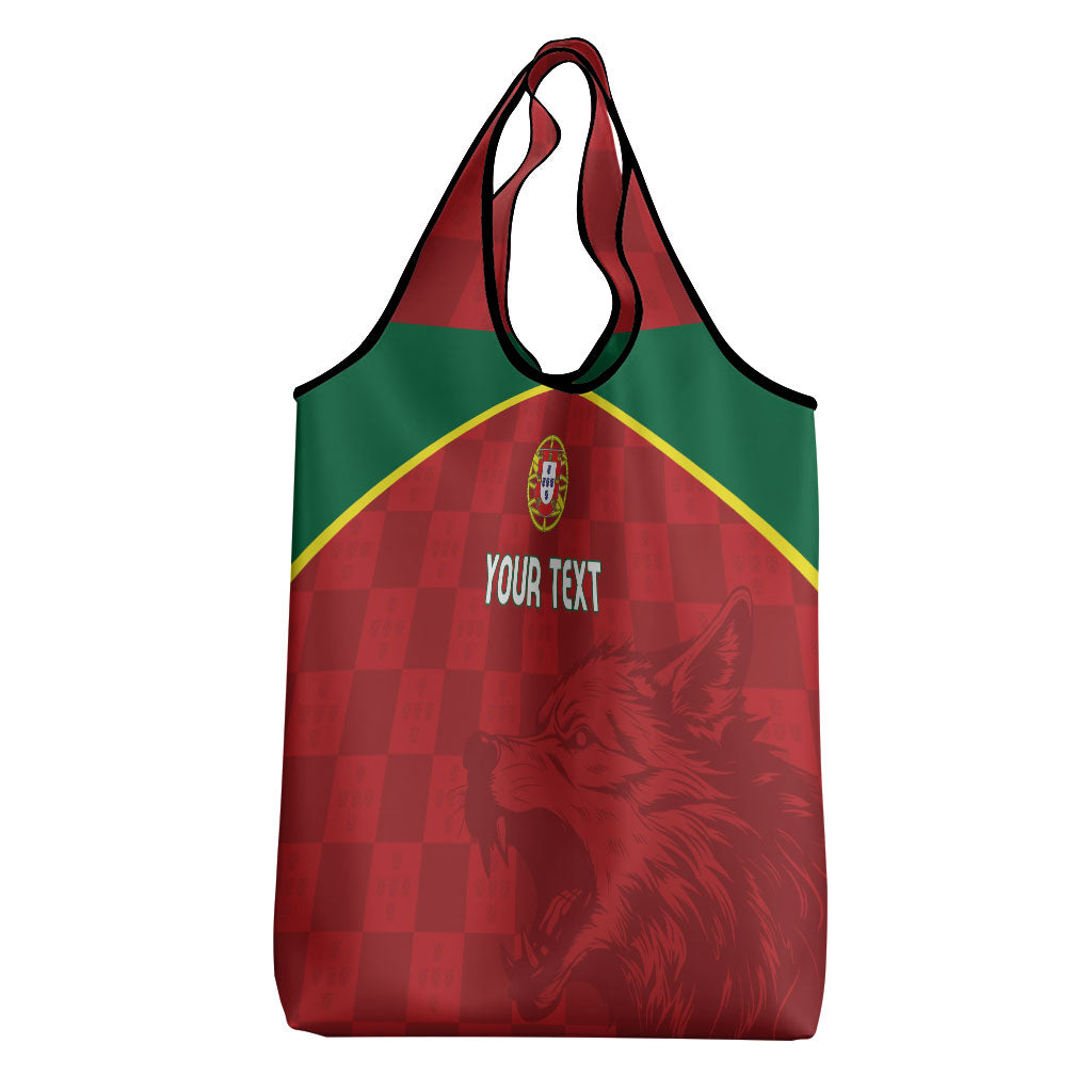 Portugal Rugby Custom Os Lobos Grocery Bag Bandeira das Quinas Inspired
