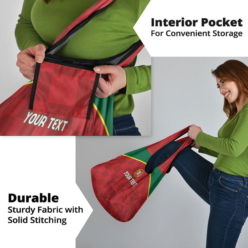 Portugal Rugby Custom Os Lobos Grocery Bag Bandeira das Quinas Inspired