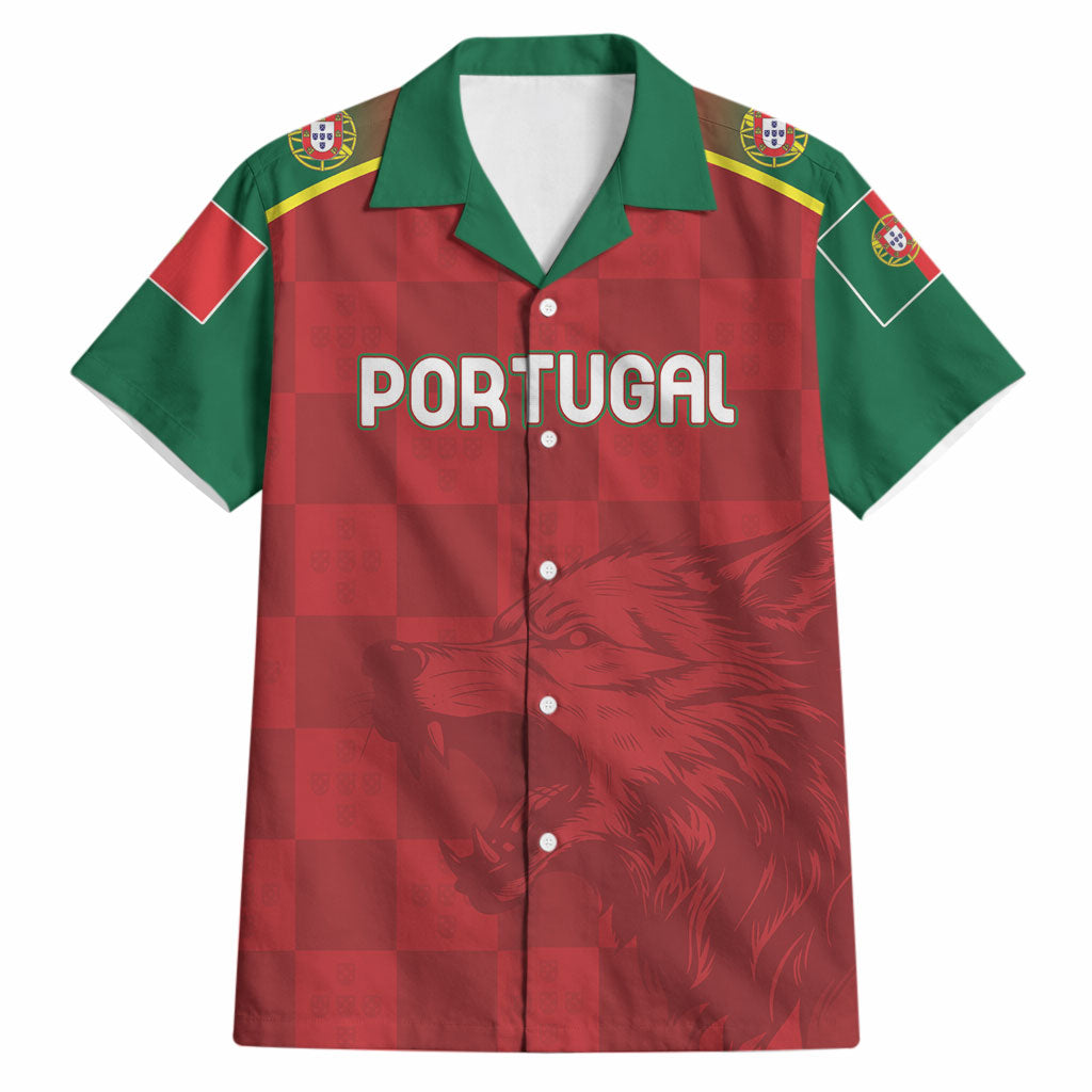 Portugal Rugby Custom Os Lobos Hawaiian Shirt Bandeira das Quinas Inspired