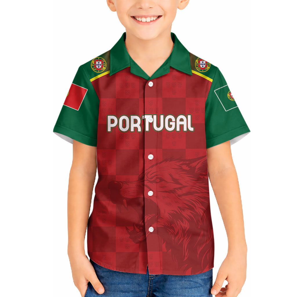 Portugal Rugby Custom Os Lobos Hawaiian Shirt Bandeira das Quinas Inspired