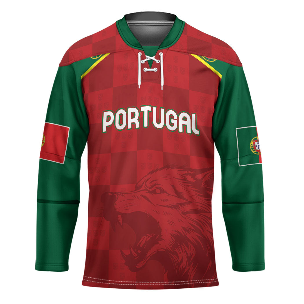 Portugal Rugby Custom Os Lobos Hockey Jersey Bandeira das Quinas Inspired