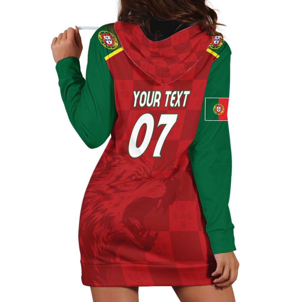 Portugal Rugby Custom Os Lobos Hoodie Dress Bandeira das Quinas Inspired