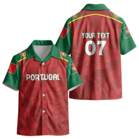 Portugal Rugby Custom Os Lobos Kid Hawaiian Shirt Bandeira das Quinas Inspired