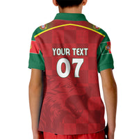 Portugal Rugby Custom Os Lobos Kid Polo Shirt Bandeira das Quinas Inspired