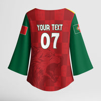 Portugal Rugby Custom Os Lobos Kimono Sleeve Blouse Bandeira das Quinas Inspired