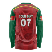 Portugal Rugby Custom Os Lobos Long Sleeve Shirt Bandeira das Quinas Inspired