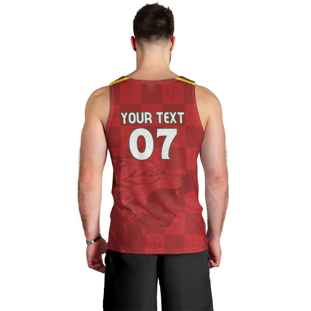 Portugal Rugby Custom Os Lobos Men Tank Top Bandeira das Quinas Inspired