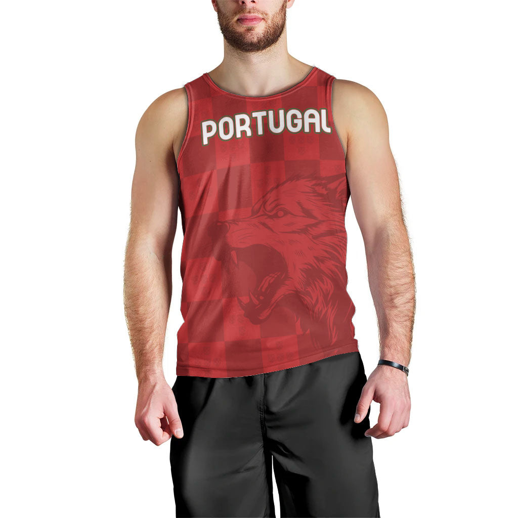 Portugal Rugby Custom Os Lobos Men Tank Top Bandeira das Quinas Inspired
