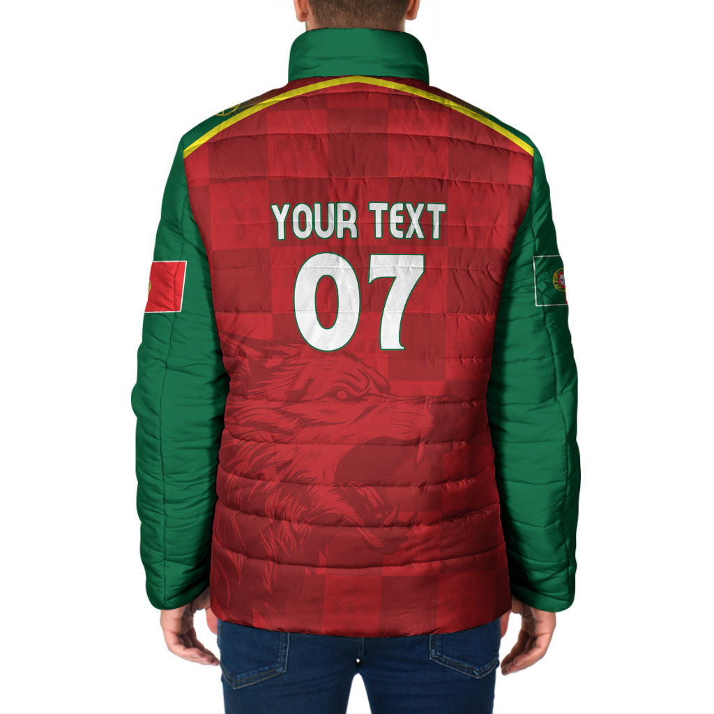 Portugal Rugby Custom Os Lobos Padded Jacket Bandeira das Quinas Inspired