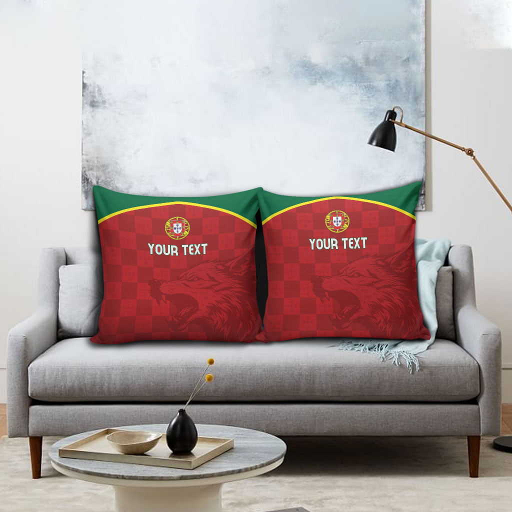 Portugal Rugby Custom Os Lobos Pillow Cover Bandeira das Quinas Inspired