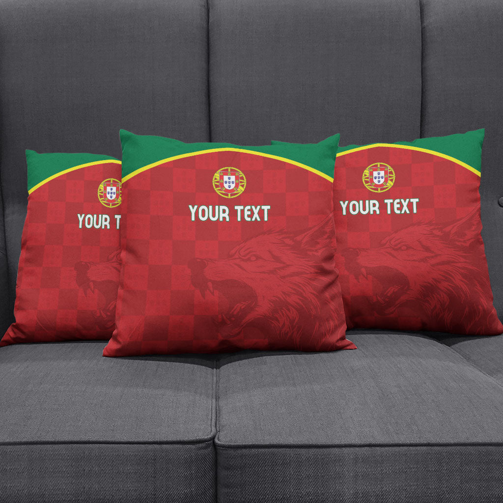 Portugal Rugby Custom Os Lobos Pillow Cover Bandeira das Quinas Inspired