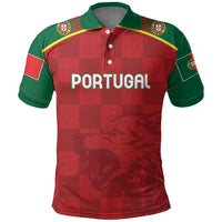 Portugal Rugby Custom Os Lobos Polo Shirt Bandeira das Quinas Inspired