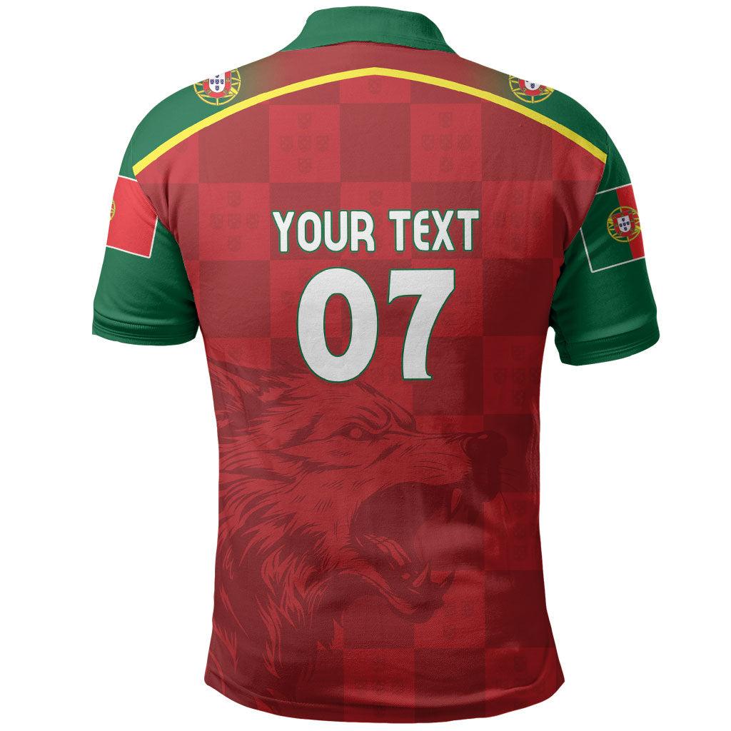 Portugal Rugby Custom Os Lobos Polo Shirt Bandeira das Quinas Inspired