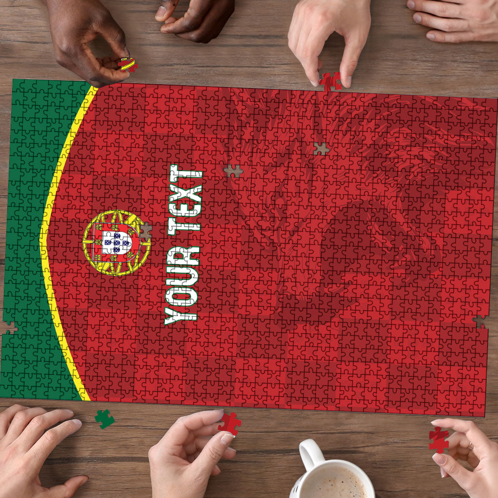 Portugal Rugby Custom Os Lobos Puzzle Bandeira das Quinas Inspired