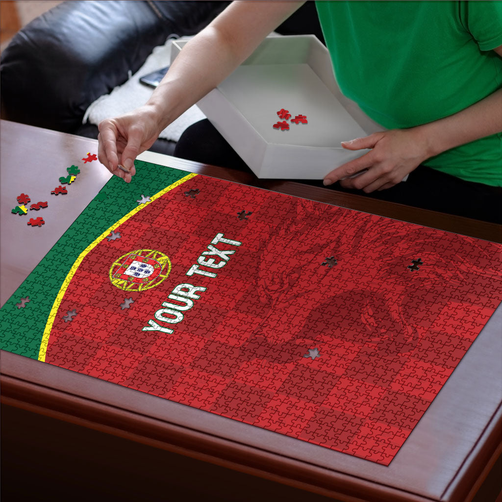 Portugal Rugby Custom Os Lobos Puzzle Bandeira das Quinas Inspired