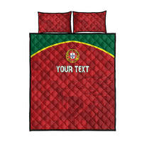Portugal Rugby Custom Os Lobos Quilt Bed Set Bandeira das Quinas Inspired