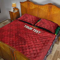 Portugal Rugby Custom Os Lobos Quilt Bed Set Bandeira das Quinas Inspired