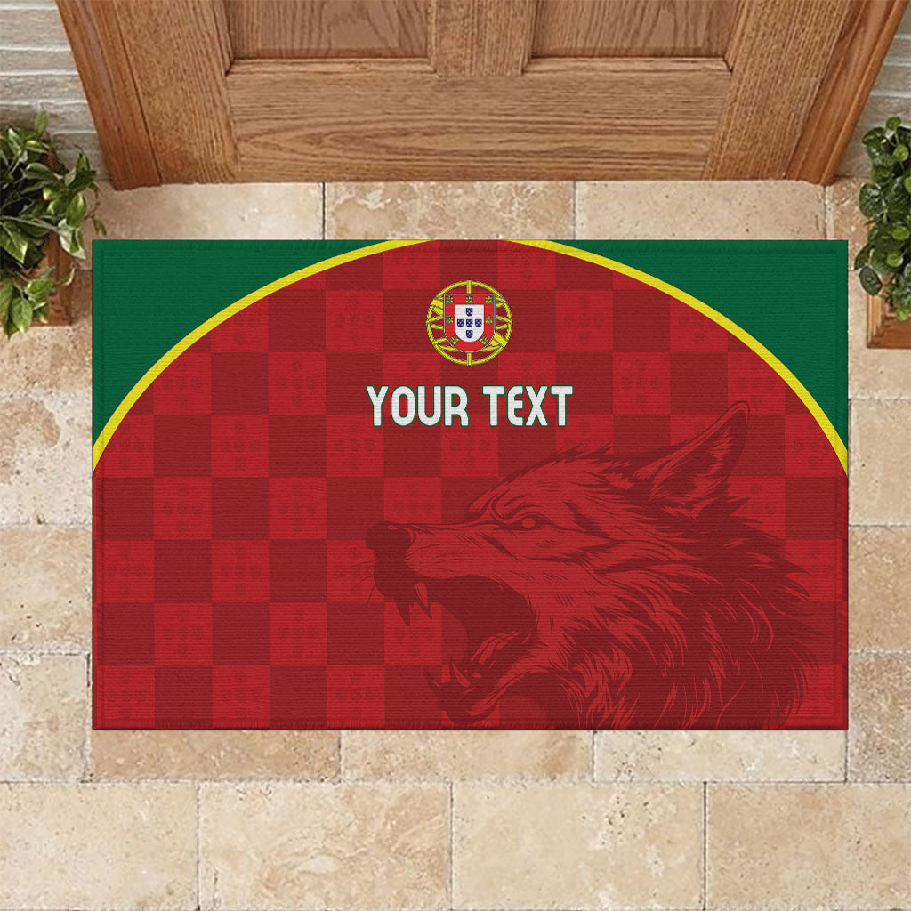 Portugal Rugby Custom Os Lobos Rubber Doormat Bandeira das Quinas Inspired