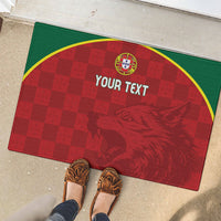 Portugal Rugby Custom Os Lobos Rubber Doormat Bandeira das Quinas Inspired