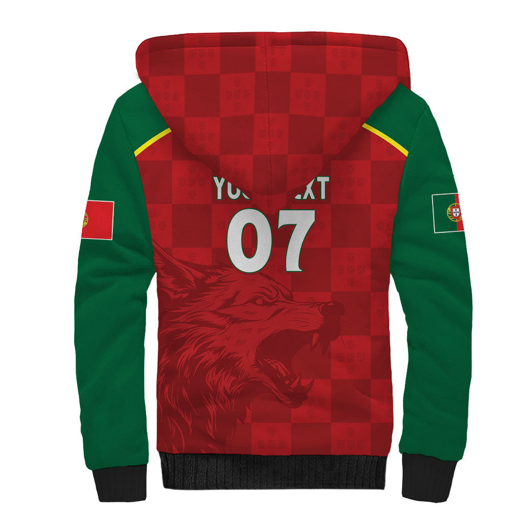 Portugal Rugby Custom Os Lobos Sherpa Hoodie Bandeira das Quinas Inspired