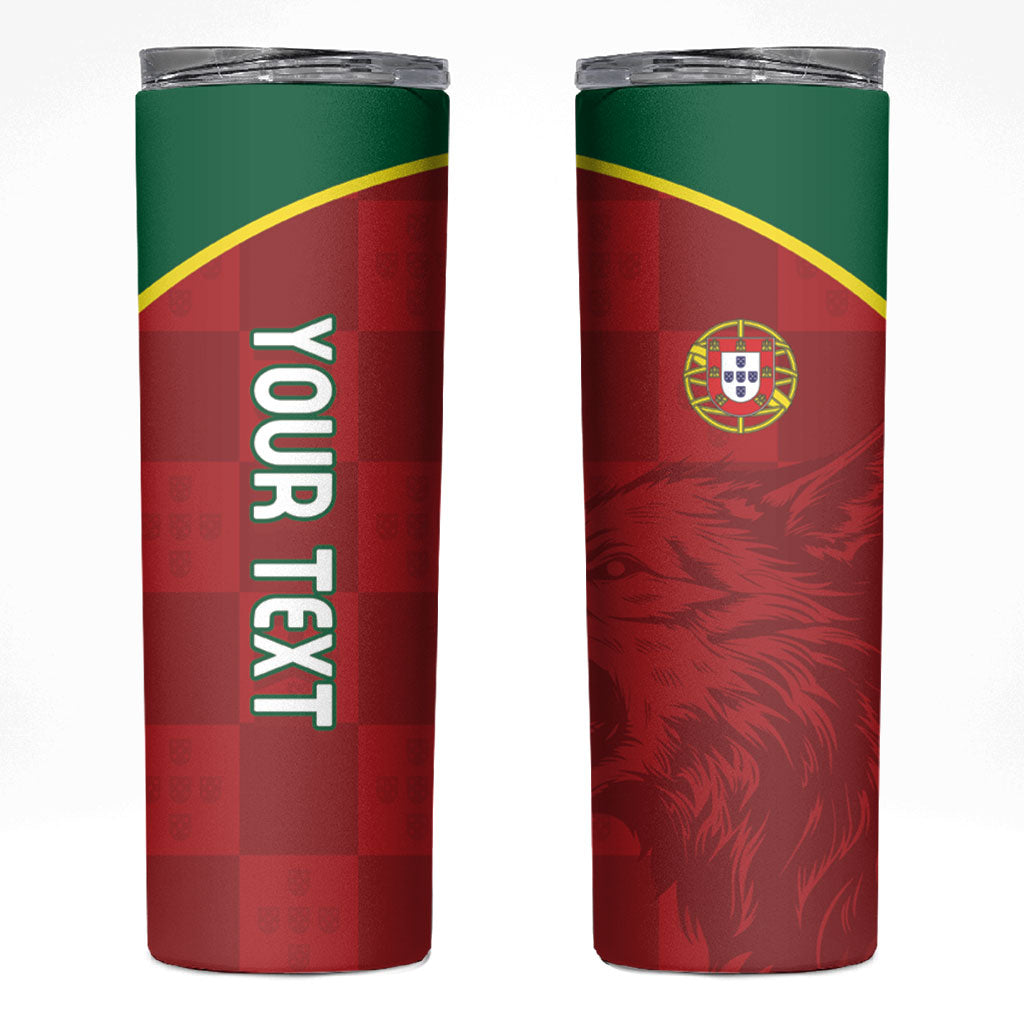Portugal Rugby Custom Os Lobos Skinny Tumbler Bandeira das Quinas Inspired