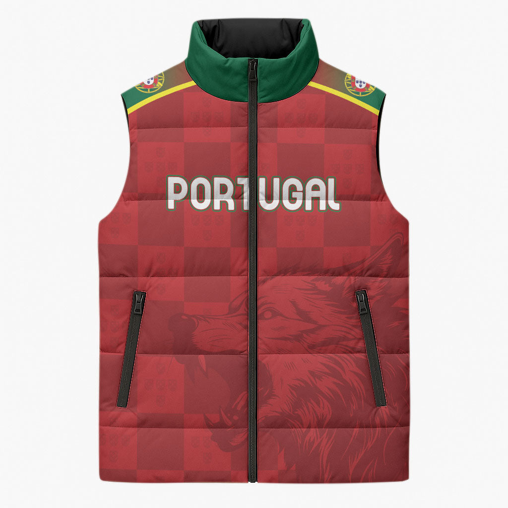 Portugal Rugby Custom Os Lobos Sleeveless Puffer Jacket Bandeira das Quinas Inspired