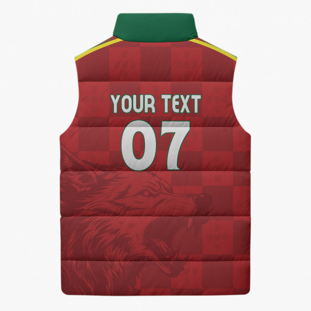 Portugal Rugby Custom Os Lobos Sleeveless Puffer Jacket Bandeira das Quinas Inspired