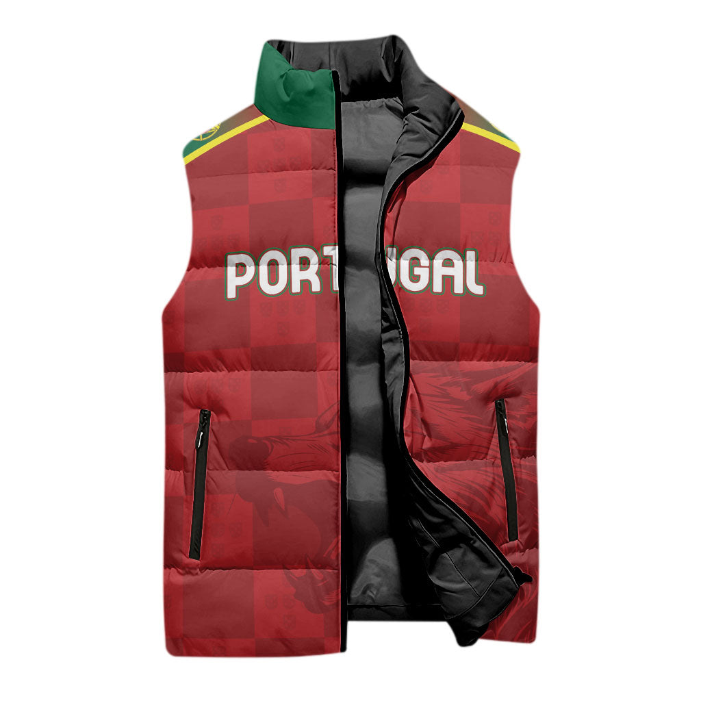 Portugal Rugby Custom Os Lobos Sleeveless Puffer Jacket Bandeira das Quinas Inspired