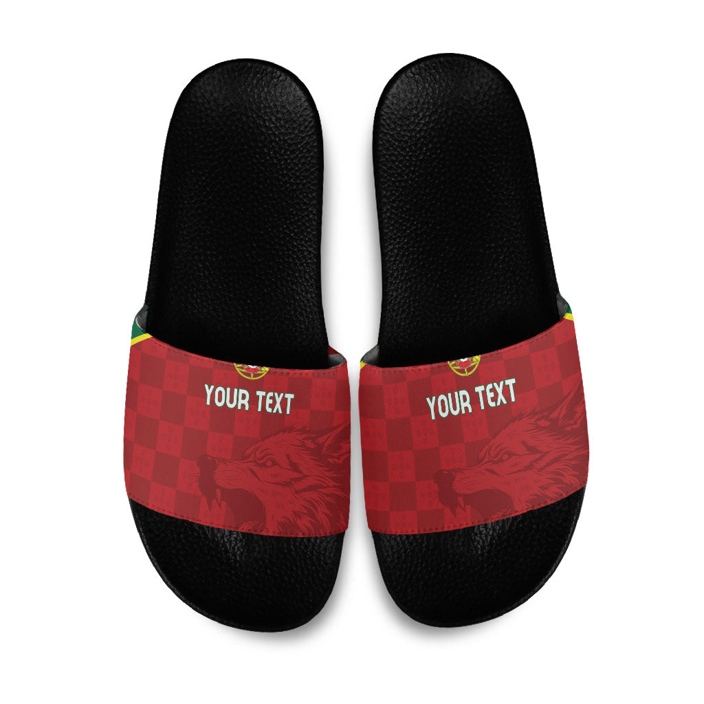 Portugal Rugby Custom Os Lobos Slide Sandals Bandeira das Quinas Inspired