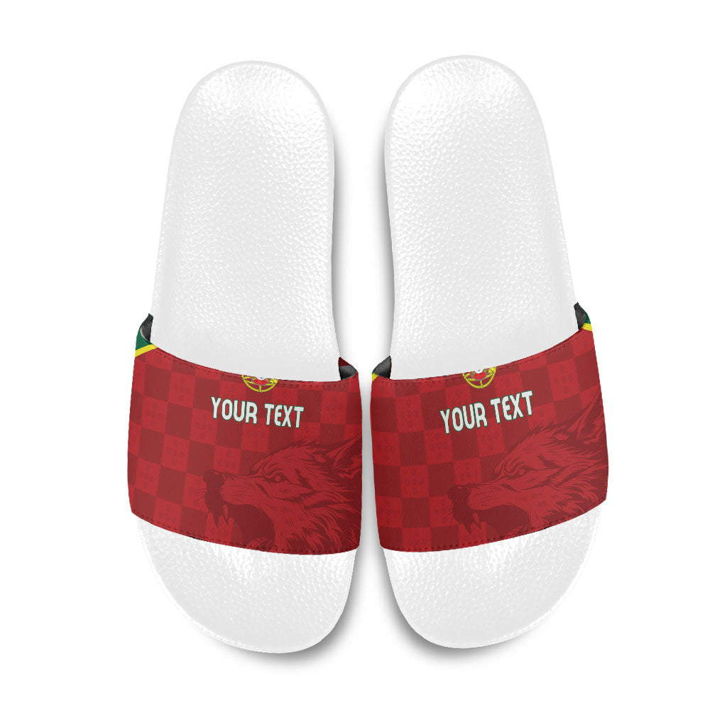 Portugal Rugby Custom Os Lobos Slide Sandals Bandeira das Quinas Inspired
