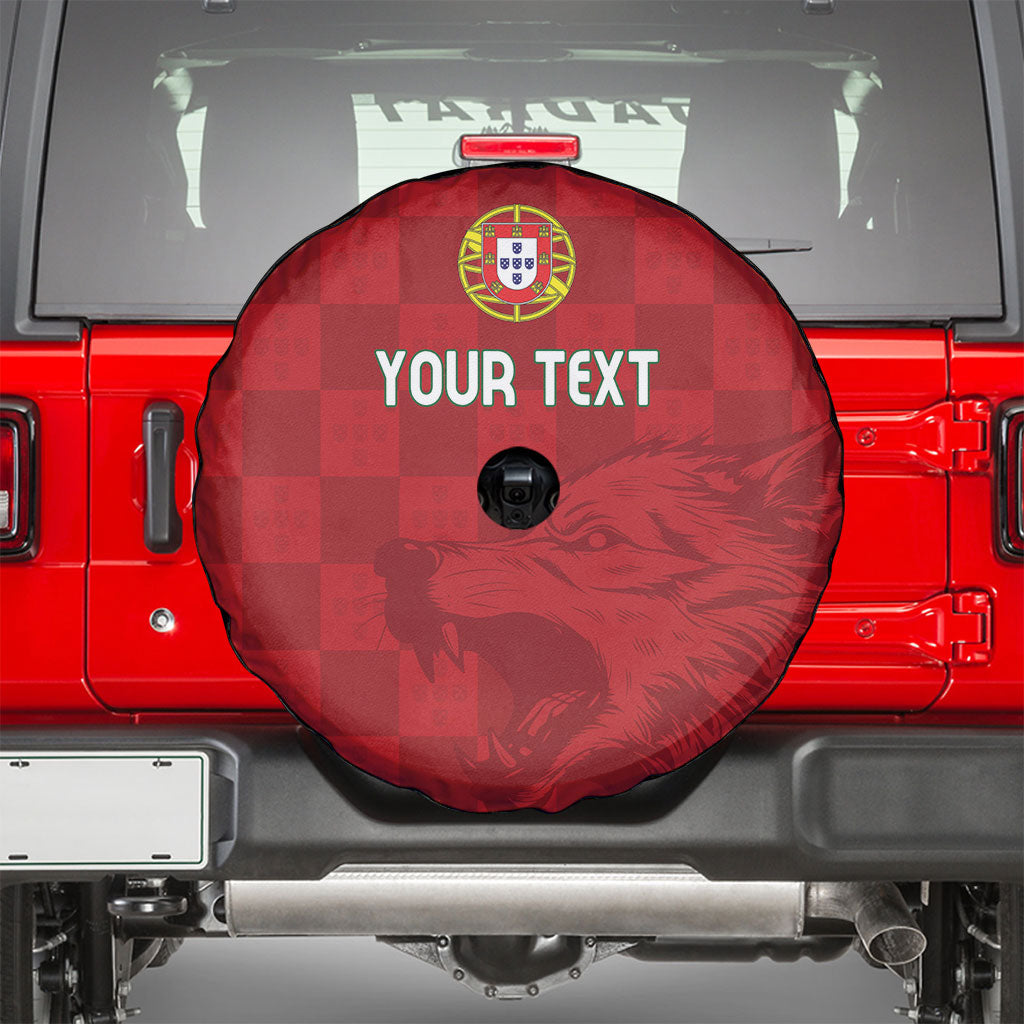Portugal Rugby Custom Os Lobos Spare Tire Cover Bandeira das Quinas Inspired