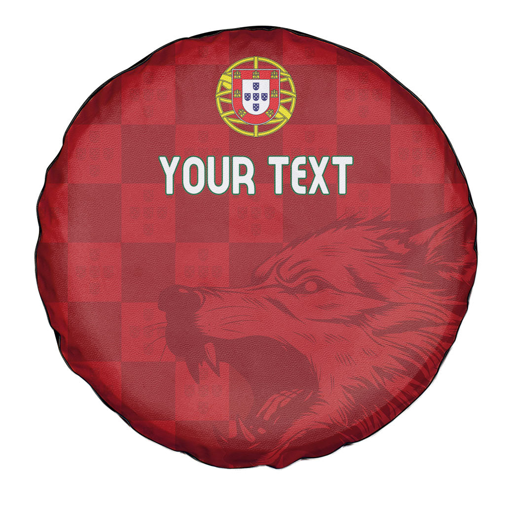Portugal Rugby Custom Os Lobos Spare Tire Cover Bandeira das Quinas Inspired