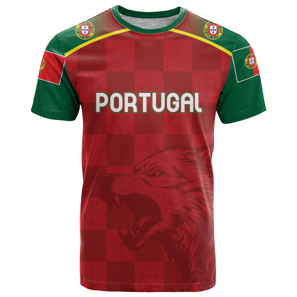 Portugal Rugby Custom Os Lobos T Shirt Bandeira das Quinas Inspired