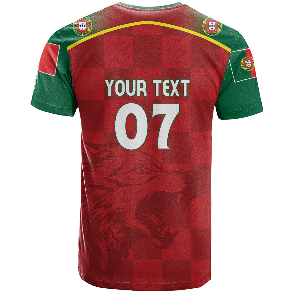 Portugal Rugby Custom Os Lobos T Shirt Bandeira das Quinas Inspired