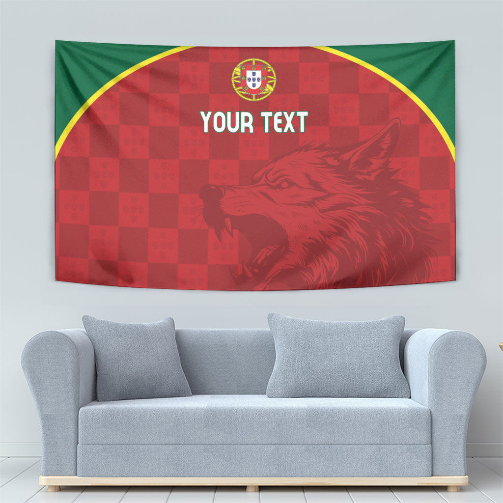 Portugal Rugby Custom Os Lobos Tapestry Bandeira das Quinas Inspired