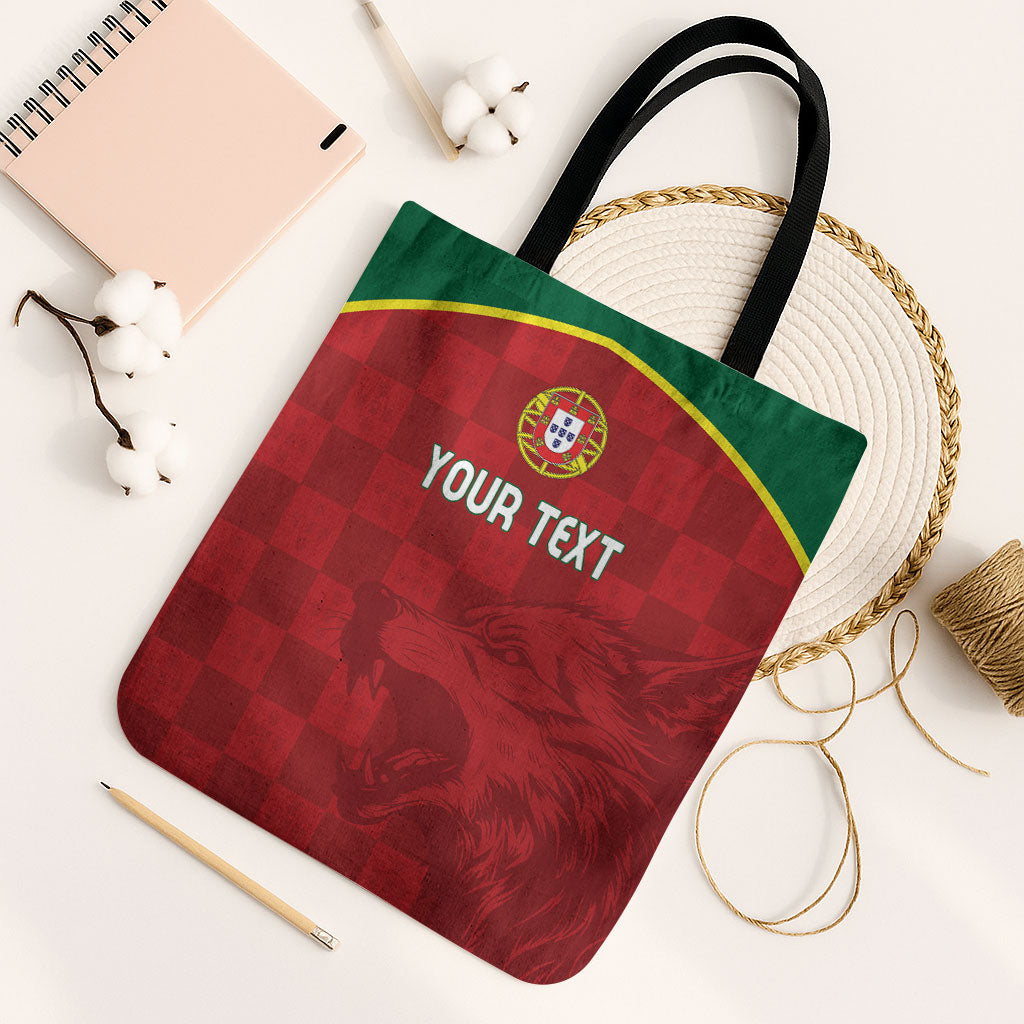 Portugal Rugby Custom Os Lobos Tote Bag Bandeira das Quinas Inspired