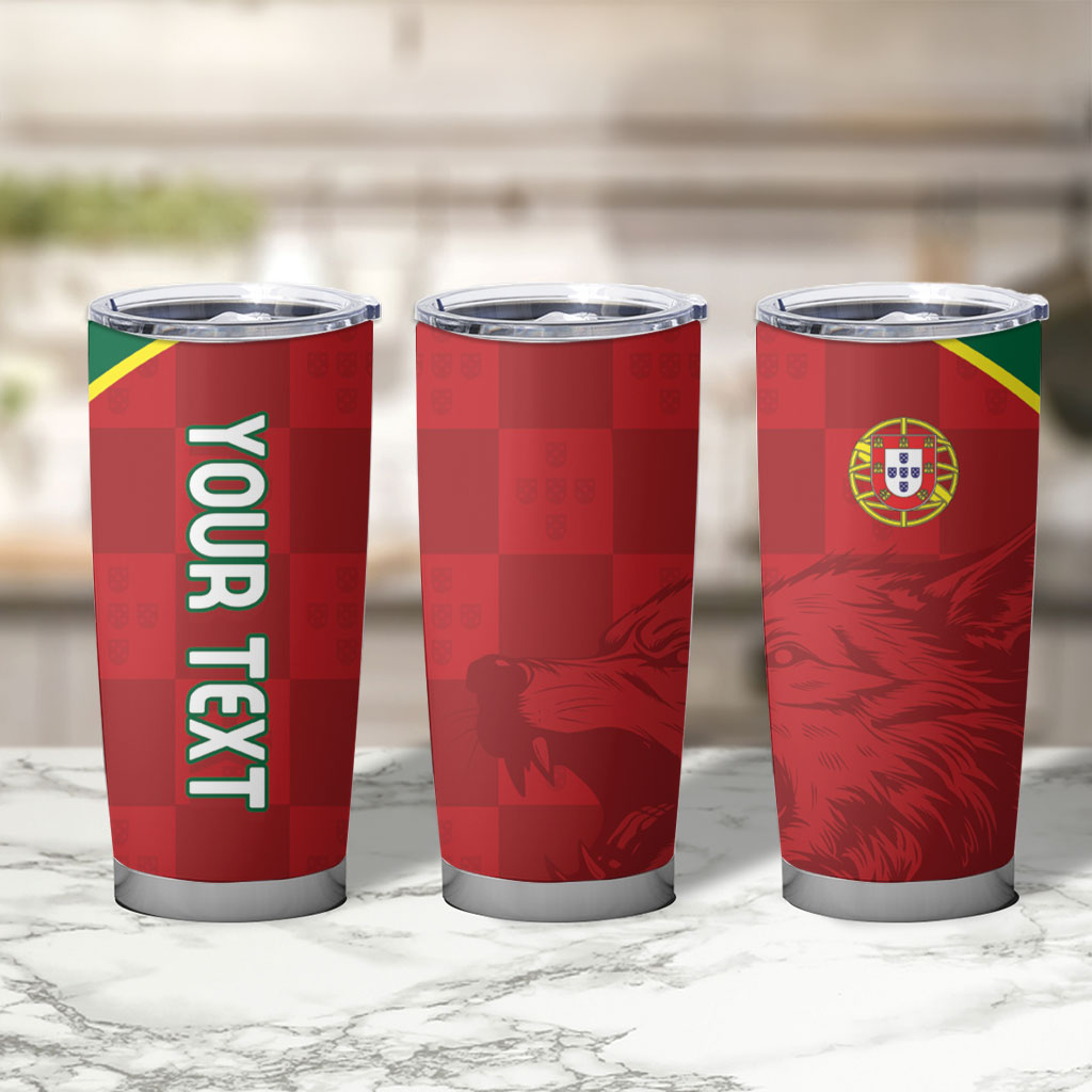 Portugal Rugby Custom Os Lobos Tumbler Cup Bandeira das Quinas Inspired