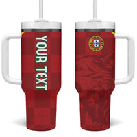 Portugal Rugby Custom Os Lobos Tumbler With Handle Bandeira das Quinas Inspired