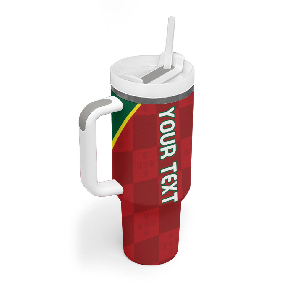 Portugal Rugby Custom Os Lobos Tumbler With Handle Bandeira das Quinas Inspired