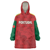 Portugal Rugby Custom Os Lobos Wearable Blanket Hoodie Bandeira das Quinas Inspired