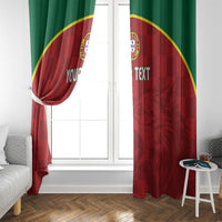 Portugal Rugby Custom Os Lobos Window Curtain Bandeira das Quinas Inspired