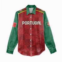 Portugal Rugby Custom Os Lobos Women Casual Shirt Bandeira das Quinas Inspired