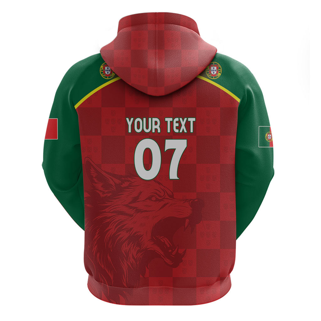 Portugal Rugby Custom Os Lobos Zip Hoodie Bandeira das Quinas Inspired